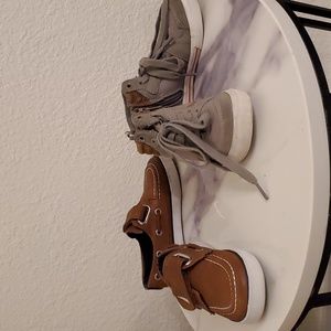 2 pair of boys shoes size 9
